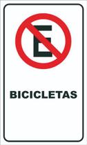 Placa De Sinalização Proibido Estacionar Bicicletas