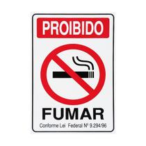 Placa De Sinalização Proibido Fumar 15X20 - P-5/1 F9E - Acesso