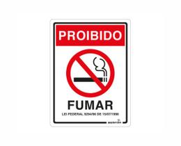 Placa de sinalização "PROIBIDO FUMAR" 15X20 POLIURETANO