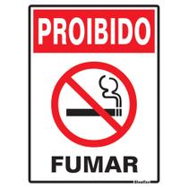 Placa De Sinalização Proibido Fumar 15x20