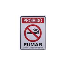 Placa de Sinalizacao Proibido Fumar 15X20CM. 10 unidades.