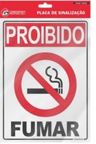 Placa de sinalizacao Proibido Fumar 15x20cm