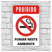 Placa de Sinalização - Proibido Fumar (15x20cm) - pf06