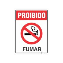 Placa de Sinalização Proibido Fumar 20 x 15 cm