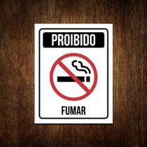 Placa De Sinalização Proibido Fumar - Mais Resistente - Sinalizo
