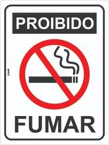 Placa de Sinalização Proibido Fumar Não Fume 15x20 cm