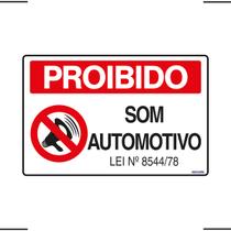 Placa De Sinalização Proibido Som Automotivo 30x20 Ekomunike - S-233/1 F9e Placa De Sinalização Proibido Som Automotivo 30x20 Ekomunike - S-233/1 F9e