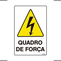 Placa De Sinalização Quadro De Força 20x30 Ekomunike - S-217/1 F9e