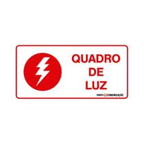 Placa De Sinalização Quadro De Luz 20x10 Qi Comunicação - X-741 Q1a