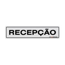 Placa De Sinalização Recepção 30x7 Qi Comunicação - B-503 Q1a