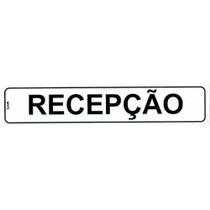 Placa de sinalizacao recepcao 5x25 look