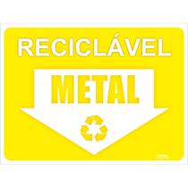 Placa de Sinalização Reciclagem Metal 2