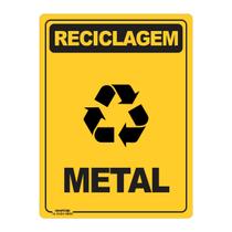 Placa de Sinalização Reciclagem Metal