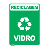 Placa de Sinalização Reciclagem Vidro