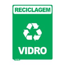 Placa de Sinalização Reciclagem Vidro