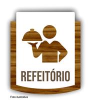 Placa De Sinalização Refeitório - MDF 15x13cm