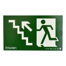 Placa de Sinalização ROTA DE FUGA SUBINDO ESQUERDA PAF308 ENCARTALE