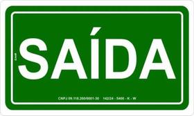 Placa de Sinalização S12 Rota de Fuga Saída - Fotoluminescente