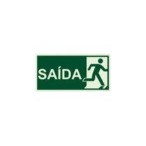 Placa de Sinalização S14 Saída Pictograma Fotoluminescente 16x25cm Placa de Sinalização S14 Saída Pictograma Fotoluminescente 16x25cm