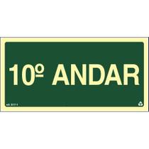 Placa de Sinalização S17 10º Andar Normatizada Placa de Sinalização S17 10º Andar Normatizada