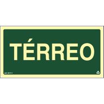 Placa de Sinalização S17 T Térreo Normatizada
