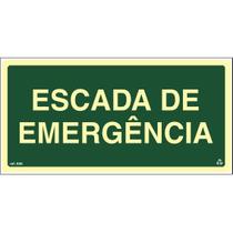 Placa de Sinalização S35 Escada de Emergência Normatizada Placa de Sinalização S35 Escada de Emergência Normatizada