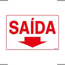 Placa De Sinalização Saída Com Seta Para Baixo 30x20 Ekomunike - S-213/1 F9e Placa De Sinalização Saída Com Seta Para Baixo 30x20 Ekomunike - S-213/1 F9e