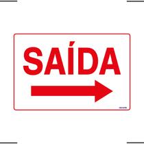 Placa De Sinalização Saída Com Seta Para Direita 30x20 Ekomunike - S-211 F9e Placa De Sinalização Saída Com Seta Para Direita 30x20 Ekomunike - S-211 F9e