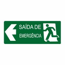 Placa de Sinalização / Saída de emergência - 15x20cm (NÃO É FOTOLUMINESCENTE) SE 04 Placa de Sinalização / Saída de emergência - 15x20cm (NÃO É FOTOLUMINESCENTE) SE 04