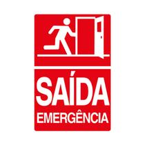 Placa De Sinalização Saída De Emergência 20x30 Qi Comunicação - X-720 Q1a