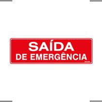 Placa De Sinalização Saída De Emergência 30x10 Ekomunike - S-225 F9e Placa De Sinalização Saída De Emergência 30x10 Ekomunike - S-225 F9e