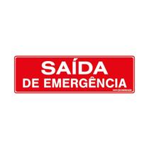 Placa De Sinalização Saída De Emergência 30x10 Qi Comunicação - S-225 Q1a