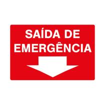 Placa De Sinalização Saída De Emergência 30x20 Qi Comunicação - X-723 Q1a