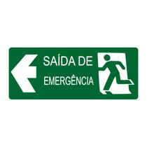 Placa de Sinalização Saída de Emergência (Esquerda)