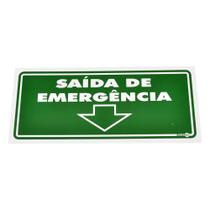 Placa de Sinalização SAÍDA DE EMERGÊNCIA para Baixo Ref PS 114 ENCARTALE