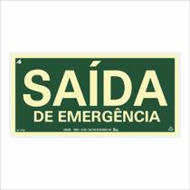 Placa de Sinalização Saída de Emergência