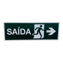 Placa de Sinalização SAIDA SETA PARA DIREITA 15x30 cm Placa de Sinalização SAIDA SETA PARA DIREITA 15x30 cm
