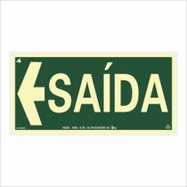 Placa de Sinalização Saída Seta para Esquerda Placa de Sinalização Saída Seta para Esquerda