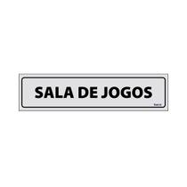 Placa De Sinalização Sala De Jogos 30x7 Ecom IA - B-523/3 F9e