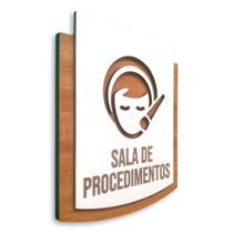 Placa De Sinalização Sala de Procedimentos