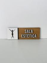 Placa de sinalização Sala Estética em mdf