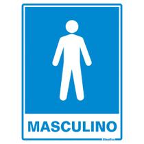 Placa De Sinalização Sanitário Masculino 15x20