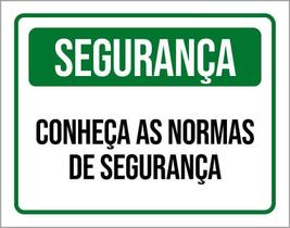 Placa De Sinalização - Segurança Conheça As Normas 27X35