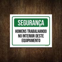 Placa De Sinalização - Segurança Homens Trabalhando 27X35 Placa De Sinalização - Segurança Homens Trabalhando 27X35