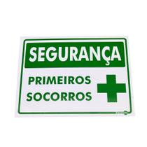 Placa de Sinalização SEGURANÇA PRIMEIROS SOCORROS Ref PS361 ENCARTALE