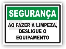 Placa de sinalização segurança