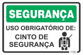 Placa De Sinalização Segurança Use Cinto De Segurança - 2 - Afonso Sinalizações