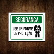 Placa De Sinalização - Segurança Use Uniforme Proteção 36X46 Placa De Sinalização - Segurança Use Uniforme Proteção 36X46