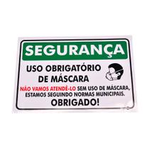 Placa de Sinalizacao SEGURANCA USO OBRIGATORIO DE MASCARA Ref AV 87 ENCARTALE Placa de Sinalizacao SEGURANCA USO OBRIGATORIO DE MASCARA Ref AV 87 ENCARTALE