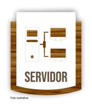 Placa De Sinalização Servidor - MDF 15x13cm